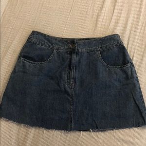 Vintage jean cut off skirt